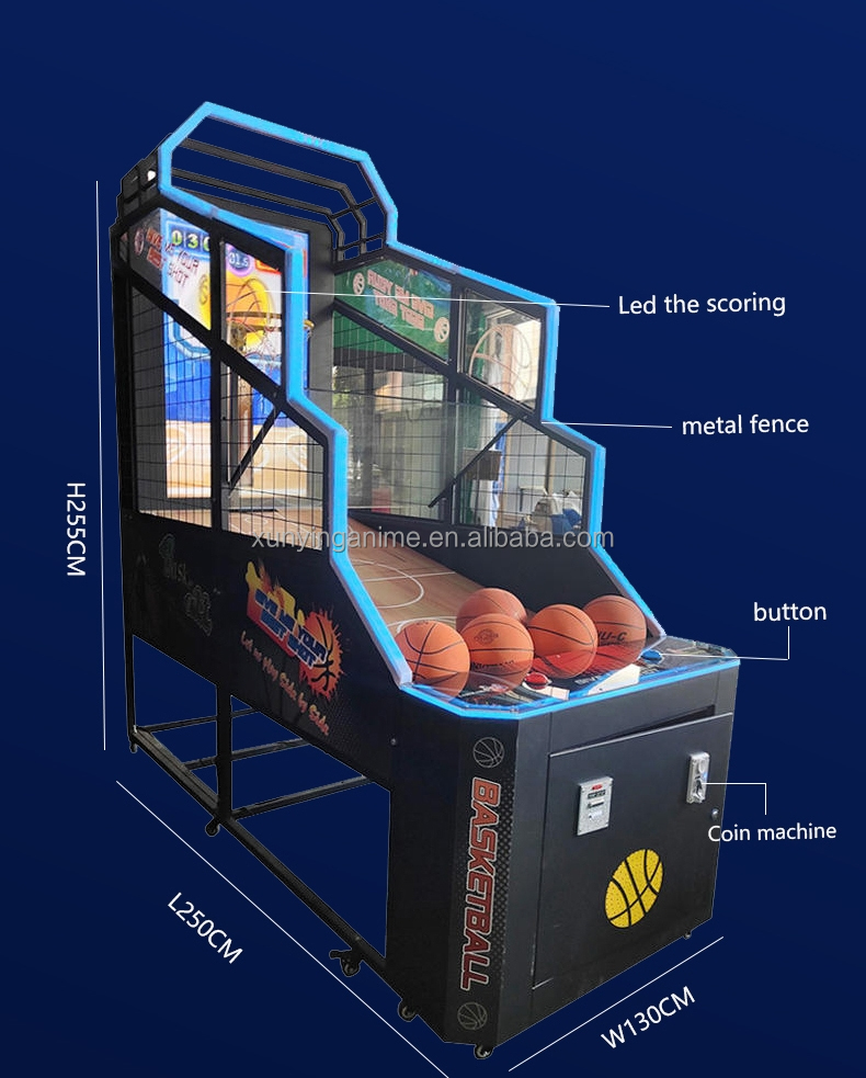 Mini Mobile Arcade Basketball Machine Entertainment Sports Tickets Game OEM