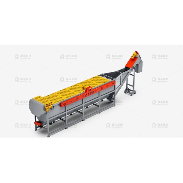 Plastic Sink Float Separation Tank Automated With Bottom Discharge Conveyor