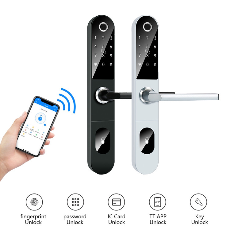 APP Control Digital TTlock Door Lock Smart Fingerprint 6V For Home