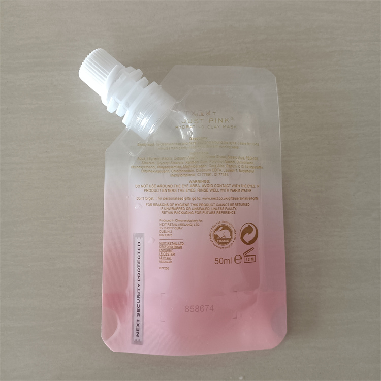 Round Lid Biodegradable Spout Pouch Cosmetic Packaging with Personalized Branding