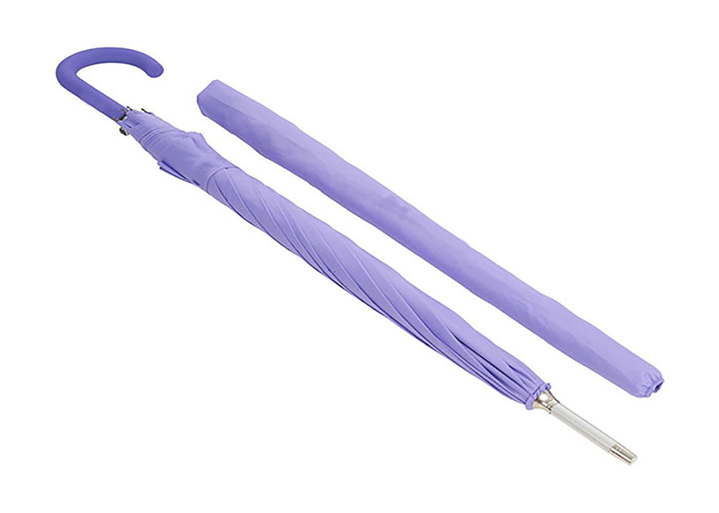 Purple Aluminum Shaft 23 Inch Umbrella Auto Open Simple Light J Shape Handle