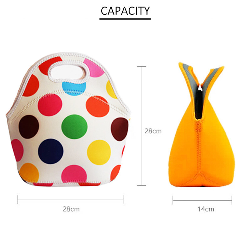 Pattern Tote Food Insulated Picnic Neoprene Lunch Bag