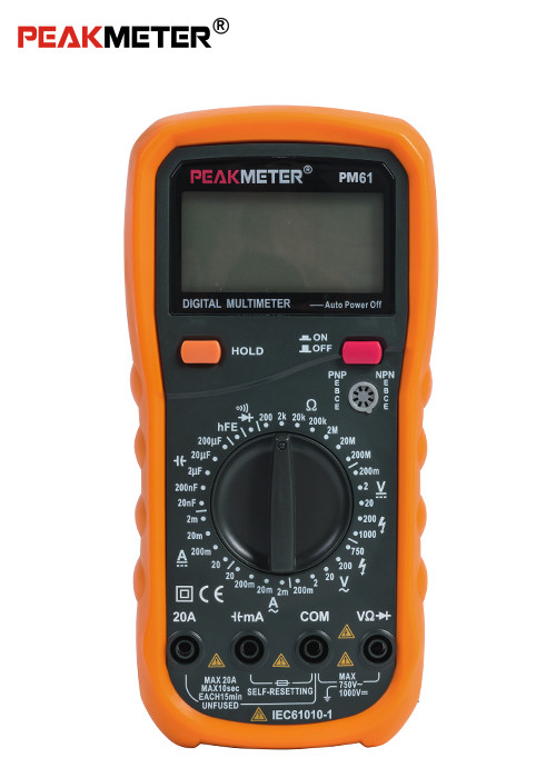 AC / DC Current Tester Dmm Digital Multimeter , 2000 Counts Auto Range Digital Multimeter