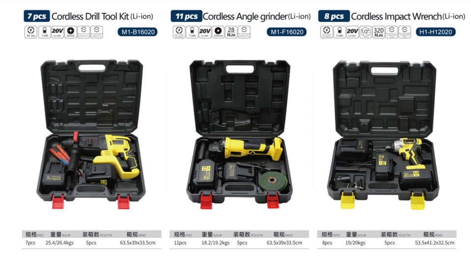 AA4C 7pcs shelf hardware hand tools workbench tools cordless drill tool kit M1-B16020