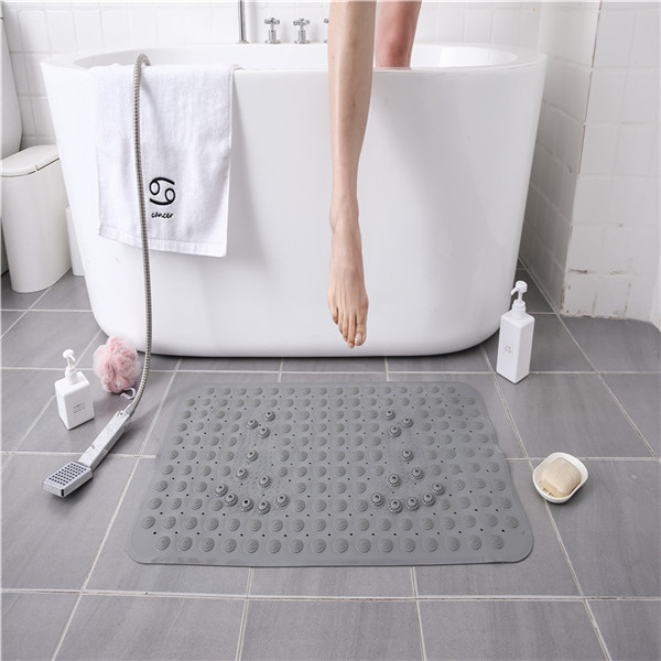 ISO 9001 PVC Bath Mat Non Toxic Non Slip Bath Mat With Suck Cups