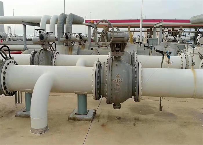 Wear Resistant Trunnion Type Ball Valve , Turbine A216 WCB Ball Valve