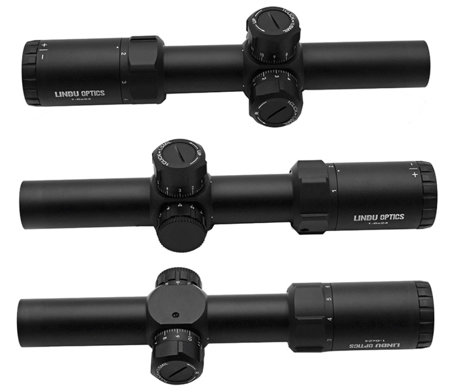 30mm 4x24 100yds Illuminated Reticle Riflescope With Mount Ring