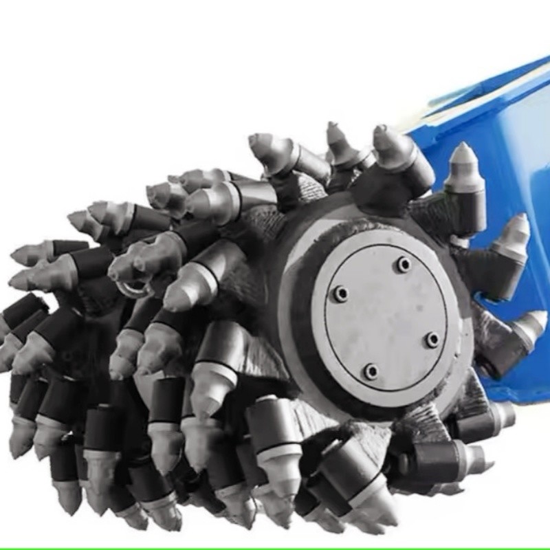 Drum Cutter Excavator Attachments Small Rotary Cutter Single Hydraulic Motor For Excavators 20 - 30 Ton