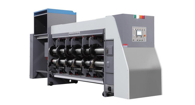 Fixed Carton Flexo Printing Machine Slotting Die Cutting For Paste Box Linkage