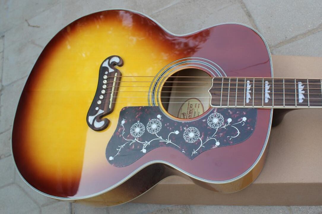 2018 tobacco sunburst GB200 acoustic guitar Tobacco G200 VS electric acoustic guitar special Bridge Tobacco G200