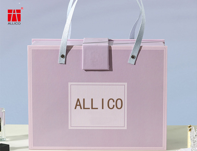 600gsm To 1400gsm Packaging Cardboard Gift Boxes With Panel Handle Allico