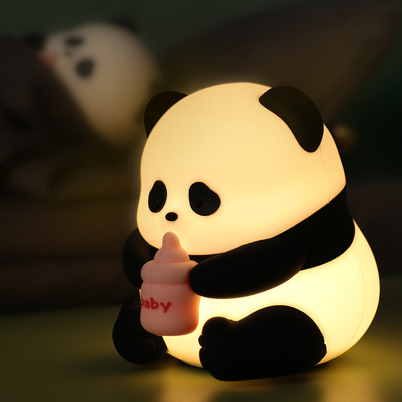 Panda Night Light For Kids Tap Control Rechargeable Sleep Timer Battery Baby Feeding Nursery Nightlight For Kids Room