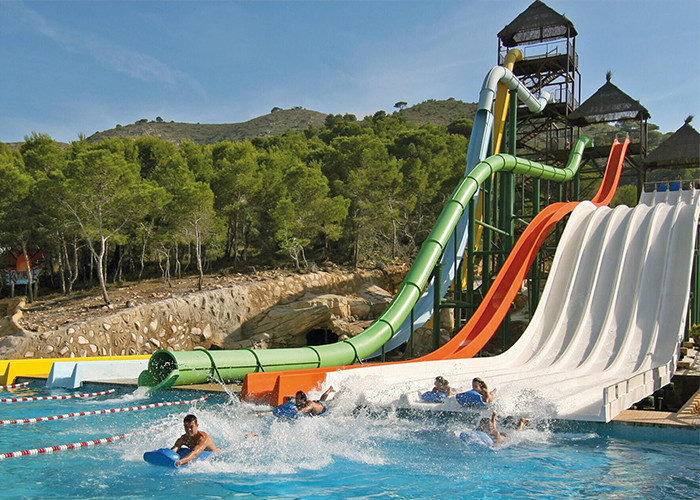 High Speed Water Slides Funny Swimming Pool Water Amusement For Holiday Resort Visitors