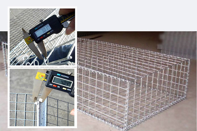 Heavily Galvanized Welded Mesh Rock Filled Gabions 75×75mm Rustproof