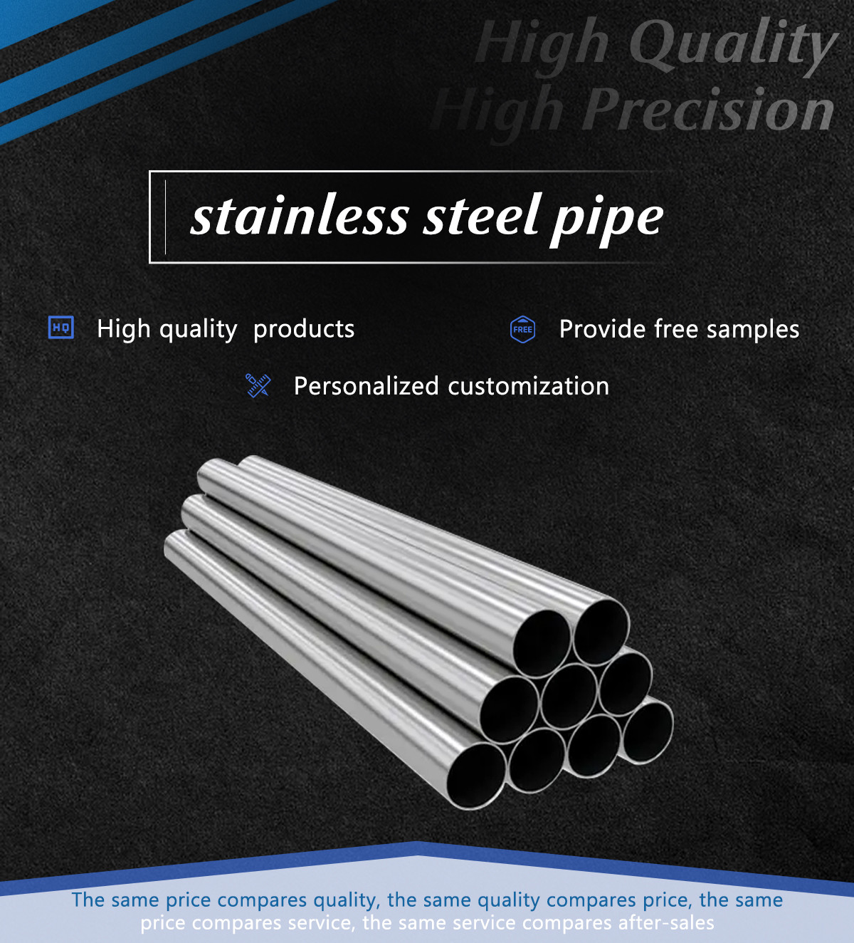 Good Price Customized 304 Stainless Steel Tube Cold Rolled Seamless Shinny Annealed Pipes for Fittings