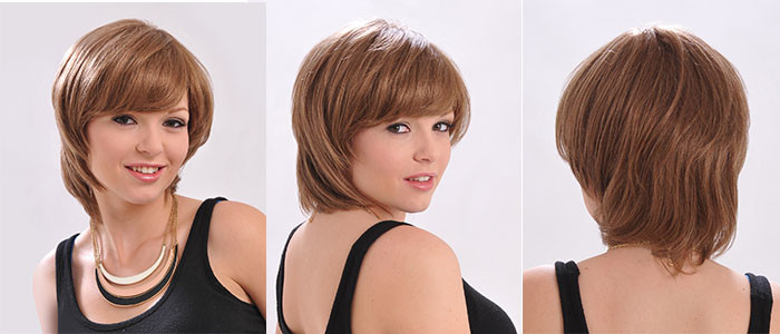 Comfortable Synthetic Hair Wigs With Comb Easily , Cuticle Aligned Correct