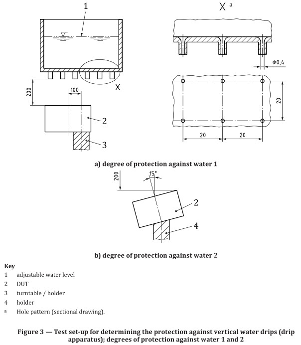 IEC60529 IPX1-7 Waterproof Test System For Road Vehicles