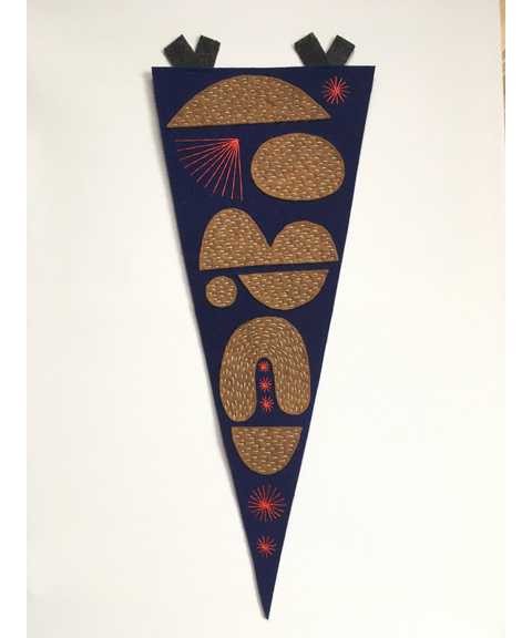300D 150D Polyester Felt Pennant Banner Single Sided Printing