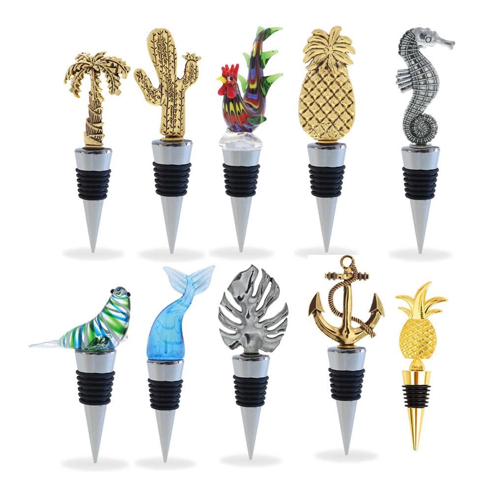 Custom Wine Bottle Stopper Metal Silicone Bottle Stoppers Die Casting
