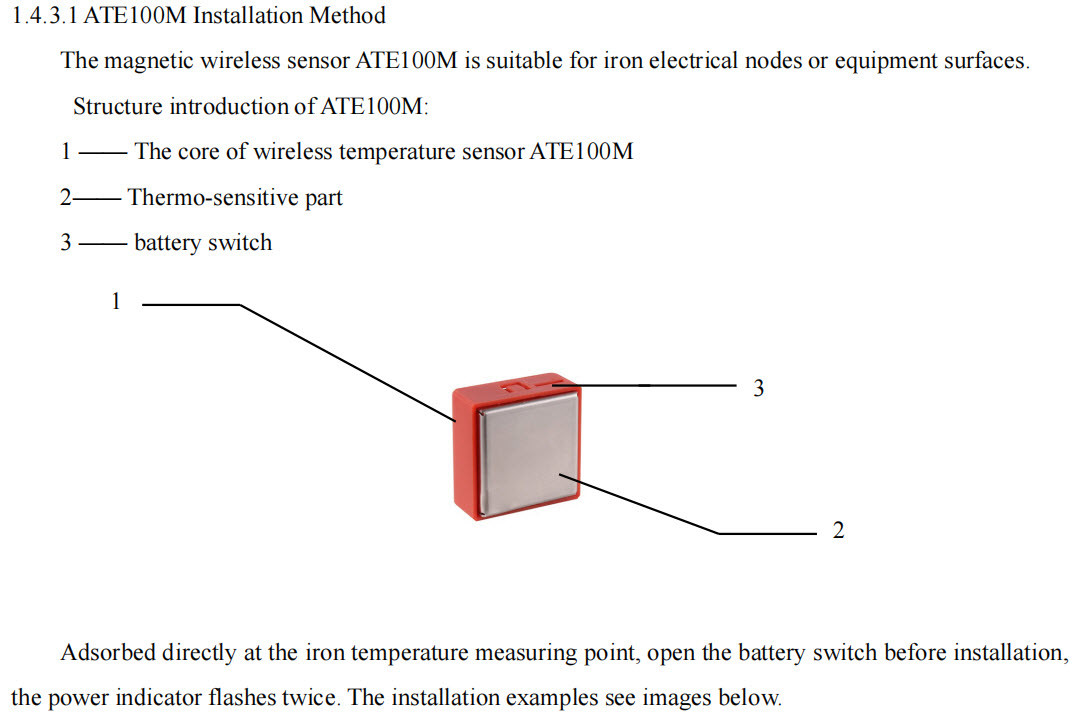 Acrel ATE400 Wireless Temperature Measuring Sensor Equipped In Swtichgears Switchgear Temperature Sensor