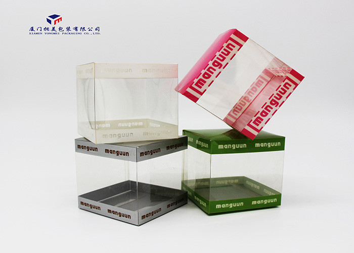 Offset Printing Square Clear PVC Packaging Boxes Plastic Gift Box OEM / ODM Service