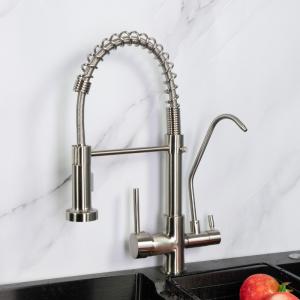 China Brass Smart 2.2 GPM Water Faucet Stainless Steel 3 In 1 For Kitchen on sale