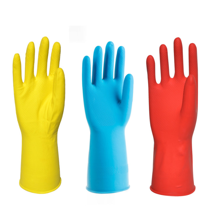 Food Grade L 40g Flocklined Household Cleaning Gloves