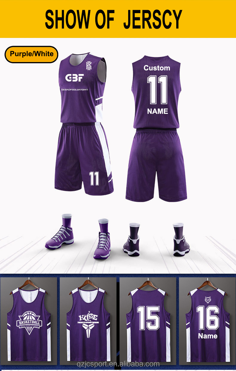 Customized basketball clothes basketball suit club basketball jersey custom made team set uniform