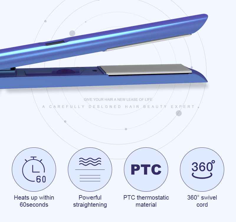 Titanium Flat Iron Straightener 1000w Professional Infrared Cordless