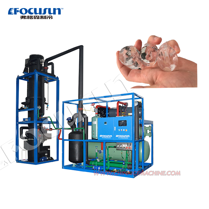 220V/440V/380V/460V Voltage 30tons Tube Ice Machine L6000mm X W2200mm X H7075mm Size