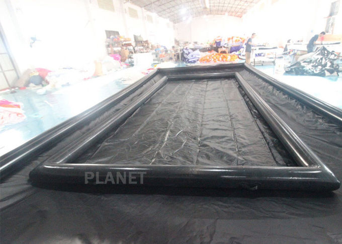 Black PVC Tarpaulin 5x3m Inflatable Car Washing Mat