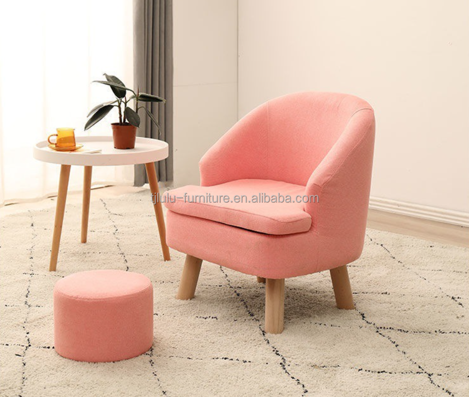 Modern Design Fabric Cover Solid Wood Armchair for Living Room Sofa Chair