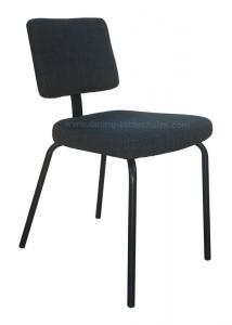 China Black Shell Fabric Upholstered Dining Chairs , Steel Tube Modern Dining Chair on sale