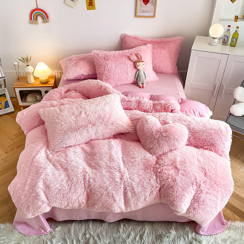 Modern Pink Princess Duvet Cover Sets for Autumn Winter Custom Christmas Gifts Stores