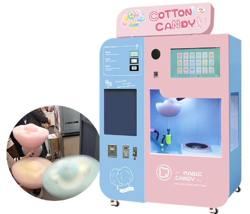 Unmanned Supermarket Containers Fully Automatic Cotton Candy Vending Machines