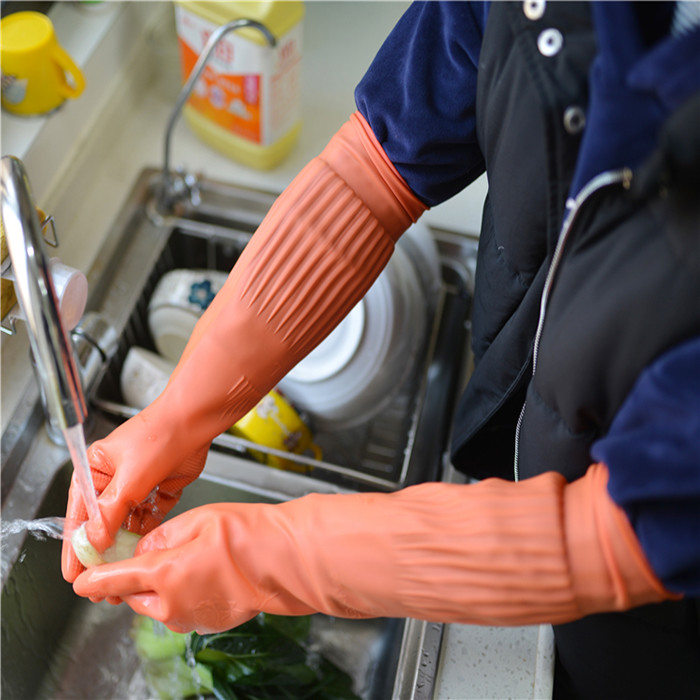 Excellent Flexibility Commercial Dishwashing Gloves , Hand Gloves For Washing