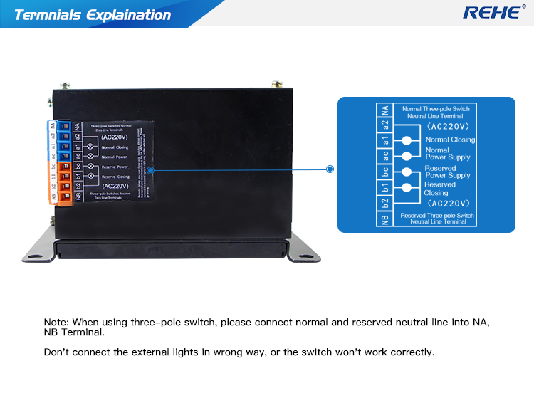CNNA Series Model Intelligent Automatic Transfer Switch For Generator 3P