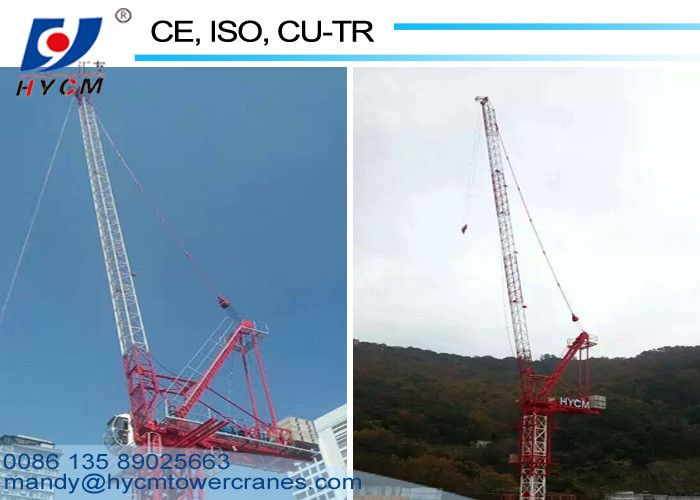 D5020 50Meters Jib Luffing Tower Crane 10tons Max. Load 2*2*3m Mast Section Size