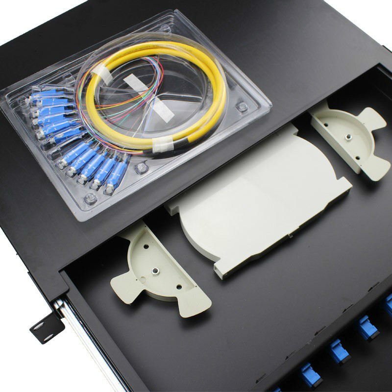 fully equipped metal rack mount patch panel 24 port odf
