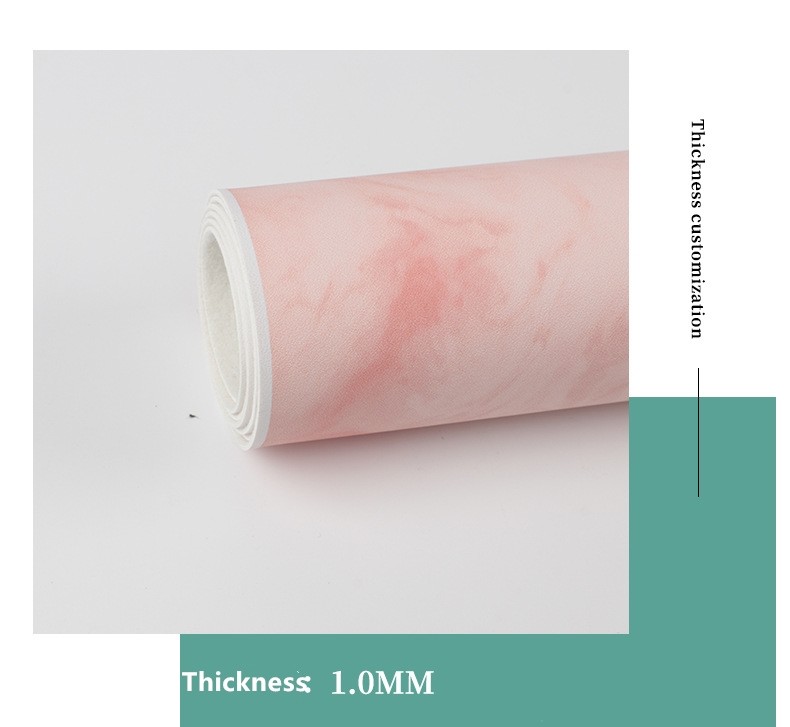 1.0mm Digital Printing Marble PVC Faux Leather Brushed Bottom for Handbag Cosmetic Bag Usage
