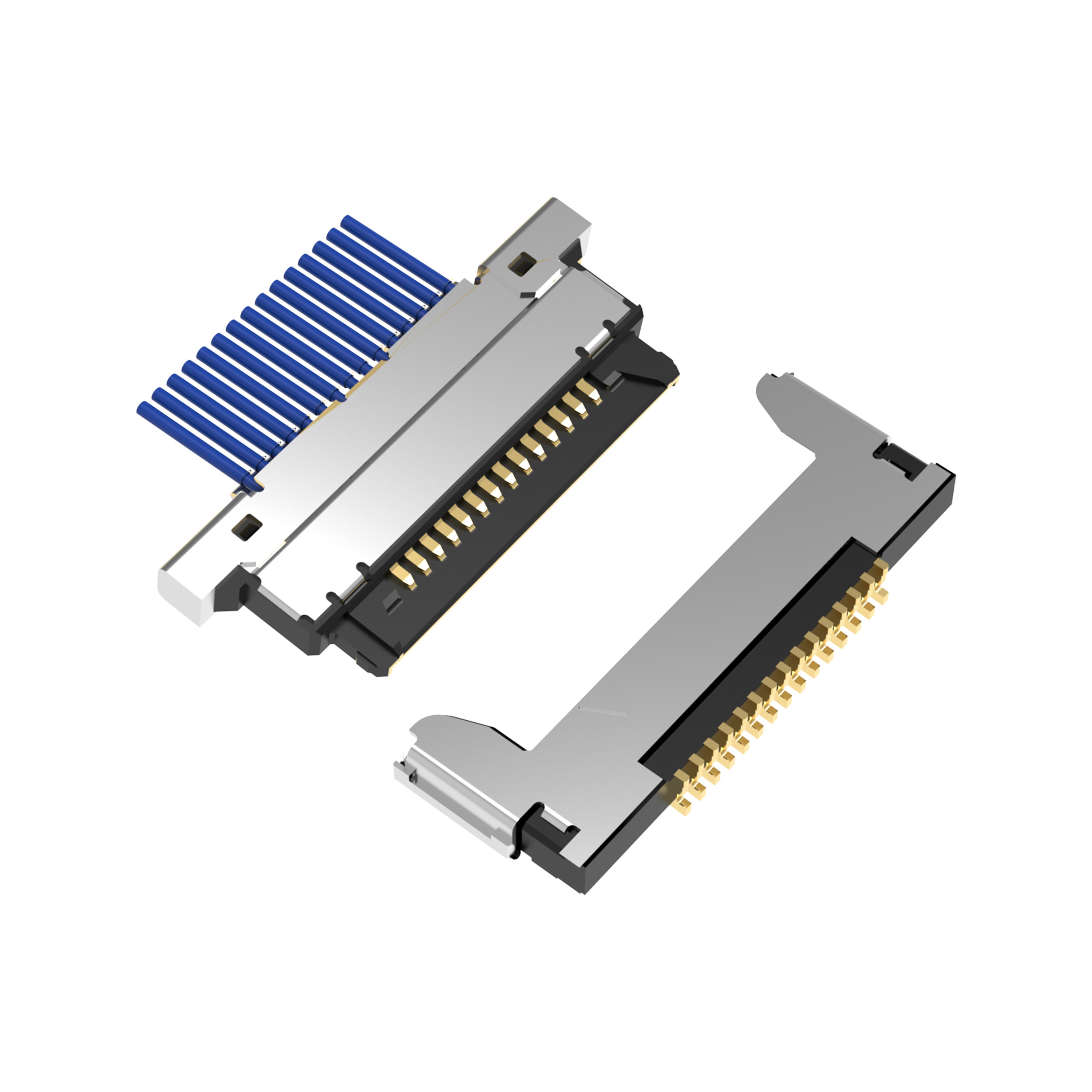 lvds 15 pin connector cable High Data Rate Transfer Micro Coax LVDS LCD Cable 20345-015T-32R