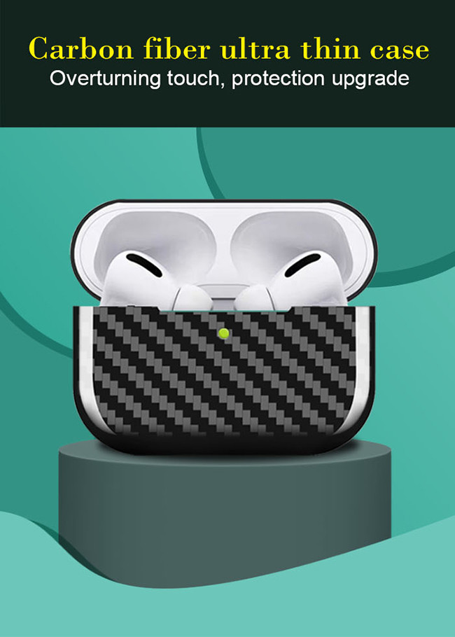 Glossy Twill Carbon Fiber Airpods Case For Airpods Pro 3
