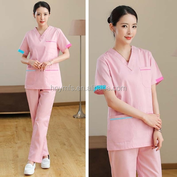 3 Pockets Hospital Scrub Suit Custom Logo Medical Doctors Maternity Scrubs