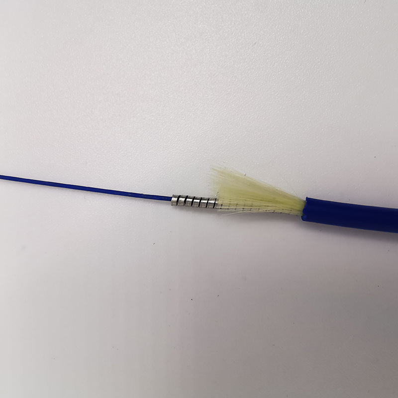 Single Mode Simplex Armored Optical Fiber Cable GJSFJV With PVC Jacket