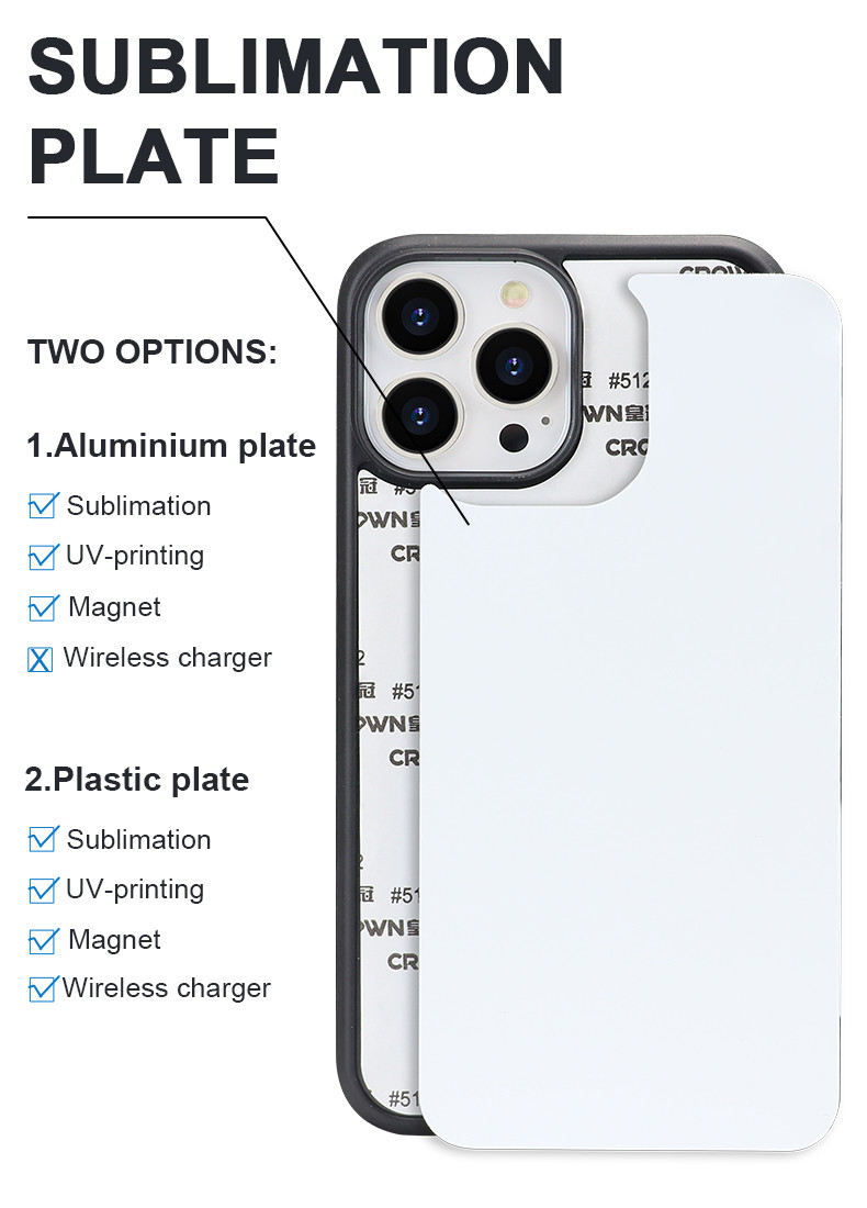 Aluminum Plate Sublimation Phone Case Anti Slip For IPhone16 Samsung S25 Ultra