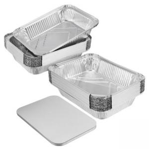 Buy cheap Rectangular Food Container Aluminium Silver Foil Container Thickened product