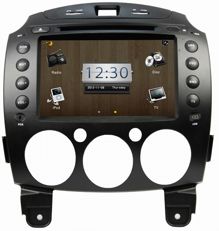 Auto MP3 player for Mazda 2 2010-2012 with GPS navigation system Steering wheel control china factory price OCB-8002