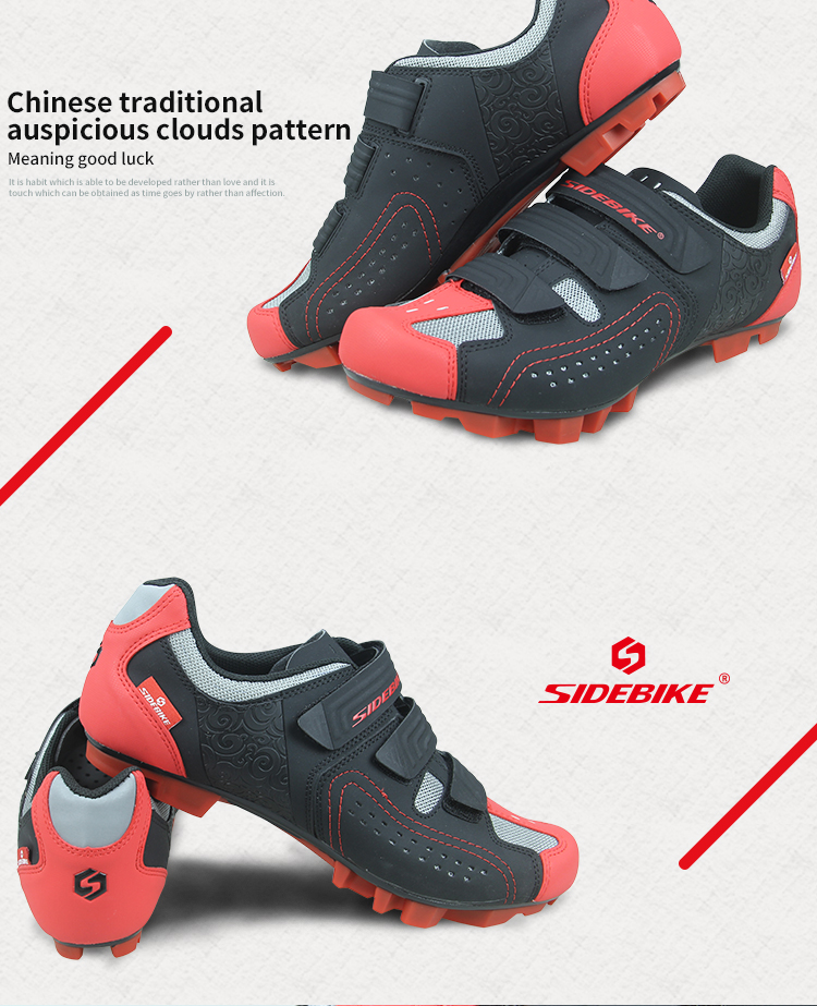 Self Locking Mens SPD Cycling Shoes , Mens Mountain Bike Trainers Dampproof