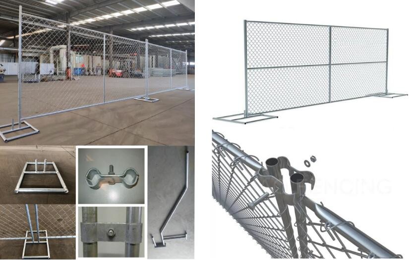 1.5mm Temporary Security Fencing Self Standing Chain Link