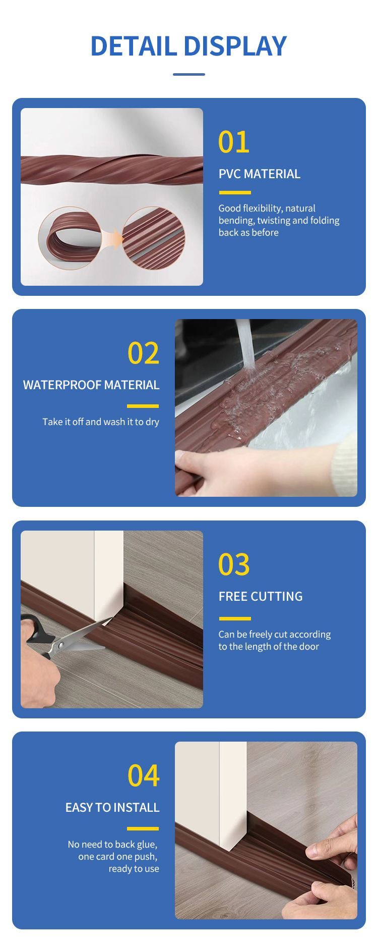 Acoustic Door Seal Bottoms Dust Proof